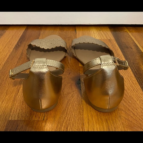Old Navy Rose Gold Ankle Strap Sandals - Picture 3 of 4